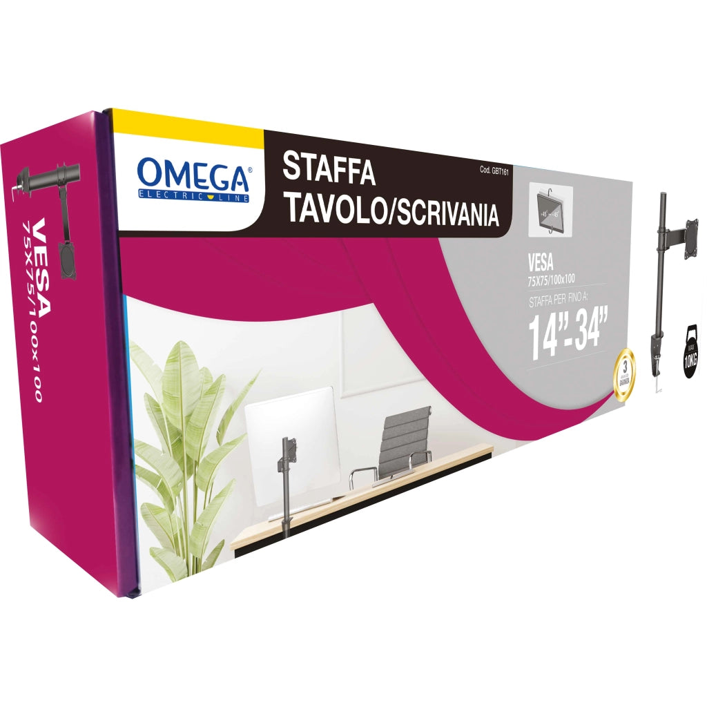 Staffa da Tavolo per Monitor PC o TV – Supporto Regolabile Universale