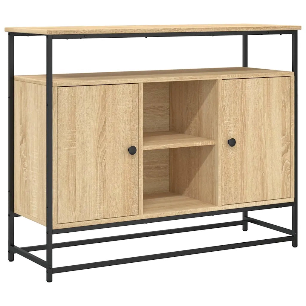 Credenza-Buffet-Armadio da cucina Rovere Sonoma 100x35x80 cm in Legno Multistrato 957797