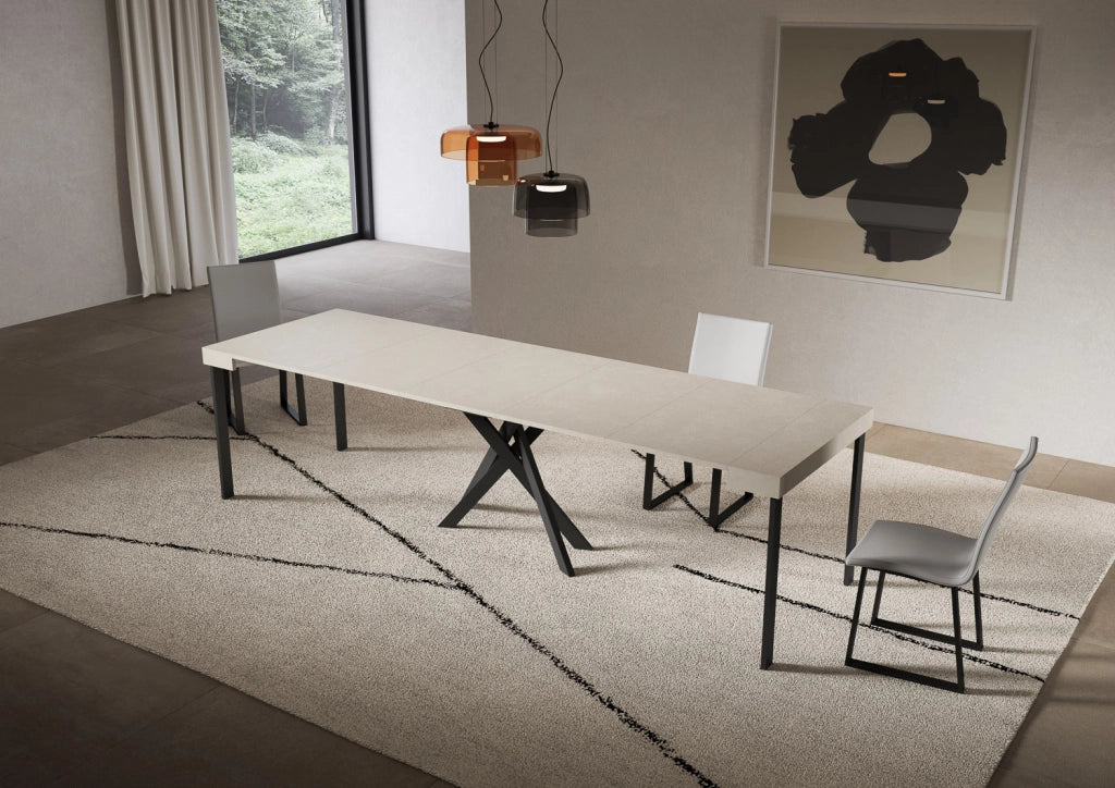 Consolle allungabile 90x40/300 cm Sakuro Cashmere gambe antracite