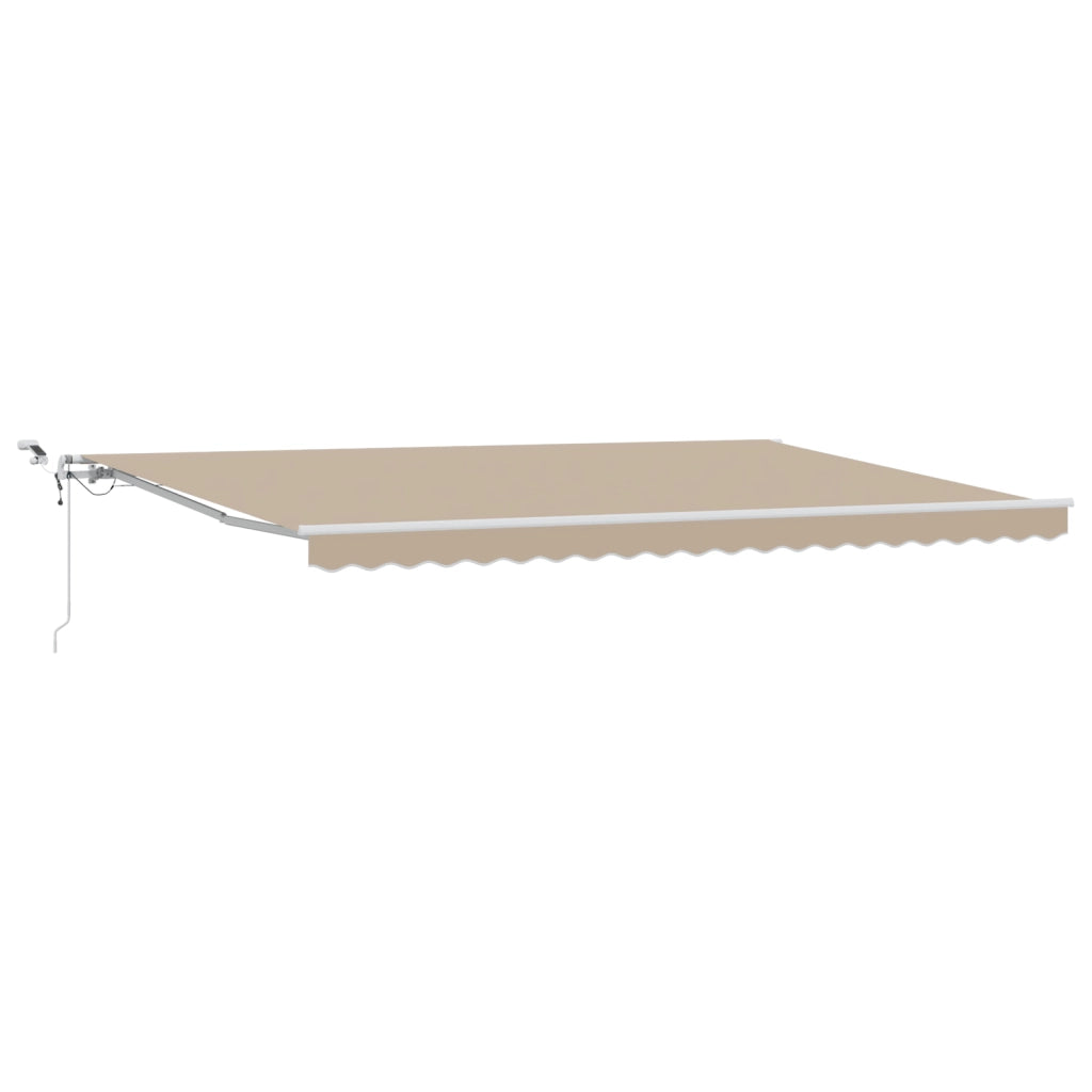 Tenda Retrattile Automatica  con LED Beige 500x350 cm