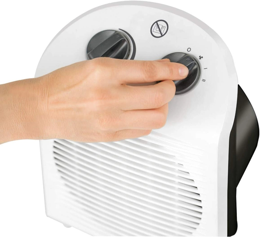 Black + decker bxsh2000e - termoventilatore adatto per bagni. ip21. 2 intensità + ventilatore. 1000w/2000w. compatto. termostato. protezione antisurriscaldamento. sistema antiribaltamento. con maniglia