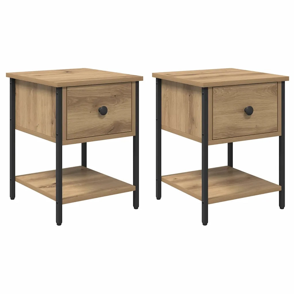 Comodino 2 pcs Rovere artigianale 34 x 35,5 x 45 cm 881803