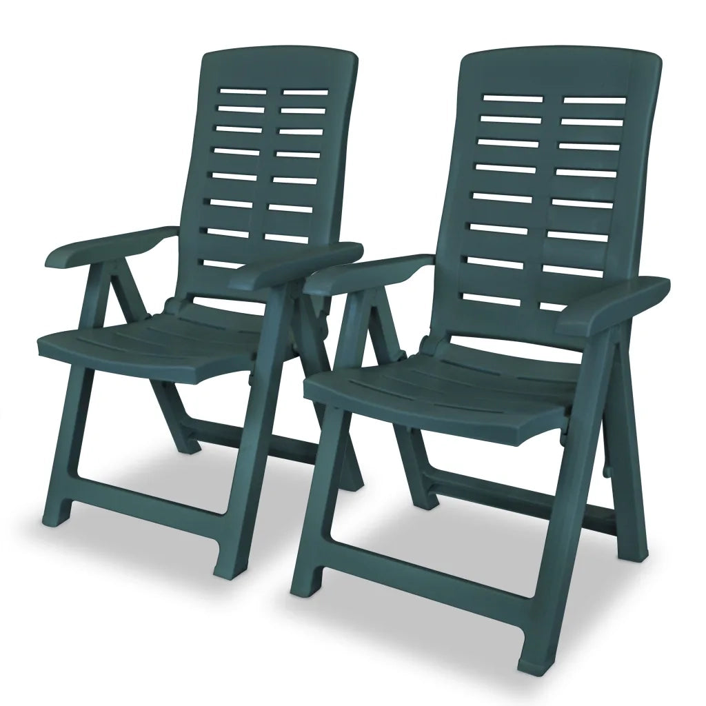 Sedie da Giardino 2 pz in Plastica Verde cod mxl 21226