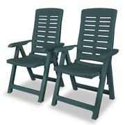 Sedie da Giardino 2 pz in Plastica Verde cod mxl 21226