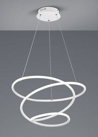 Lampada a Sospensione da Interno a LED SMD in Metallo Bianco Opaco