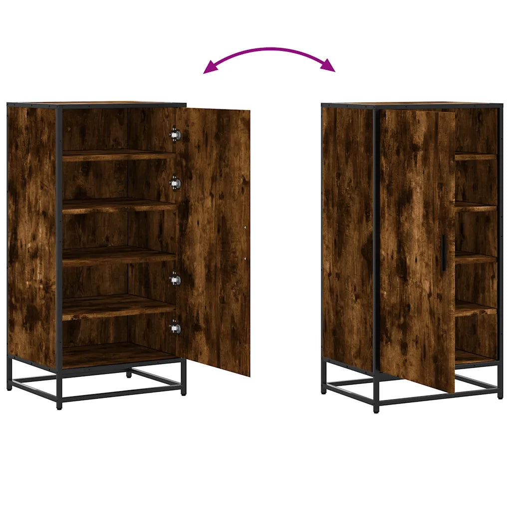 Scarpiera Rovere Fumo 48x38x97,5 cm in Legno Multistrato 849201