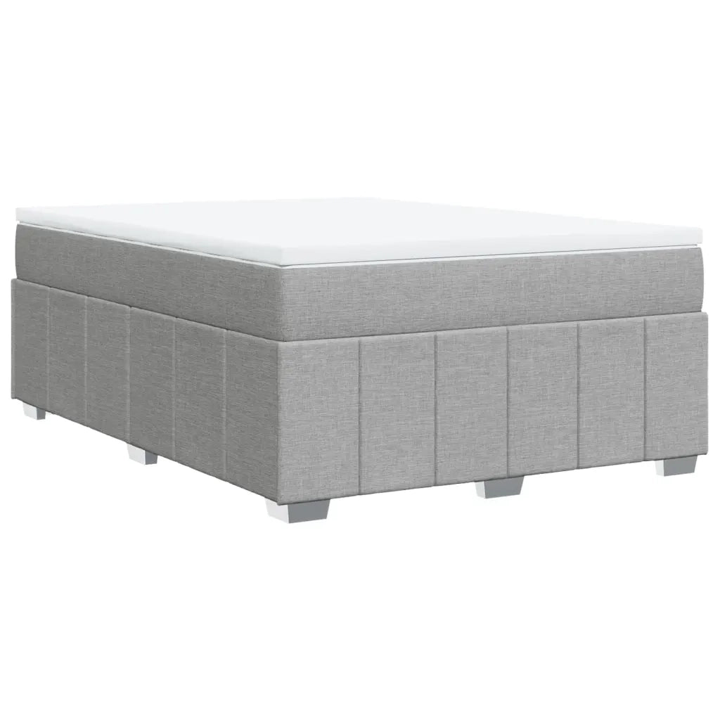 vidaXL Giroletto a Molle con Materasso Grigio Chiaro 140x190cm Tessuto