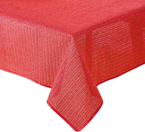 Tappeto per tavolo da giardino - Antiscivolo e resistente all'acqua - 160 cm - Rosso - Materiale schiuma morbido