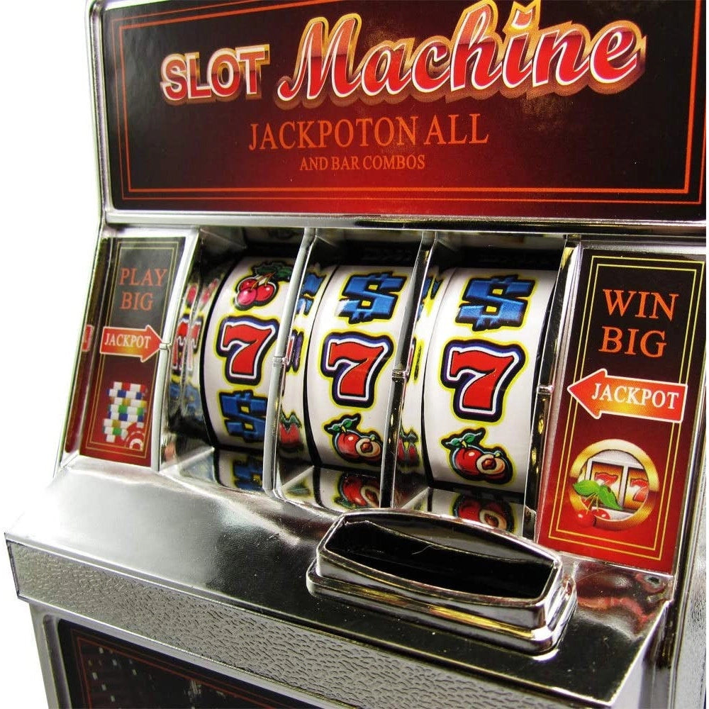 Trade Shop - Salvadanaio A Forma Di Slot Machine Per Ritirare I Soldi Devi Vincere Il Jackpot -