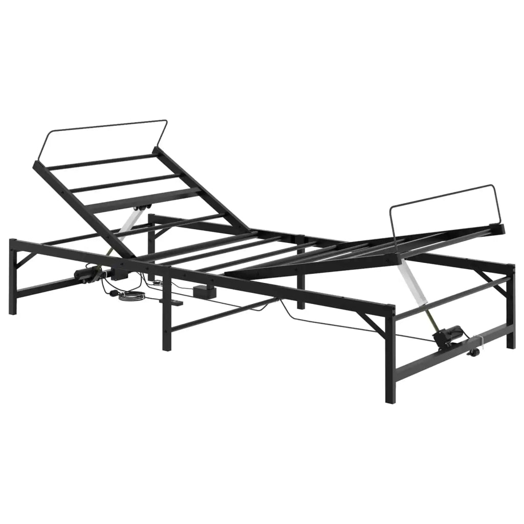 Telaio Letto Elettrico Regolabile Nero 90 x 200 cm Acciaio 42021379