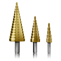 FRESA CONICA A GRADINI HSS IN SET 3 pezzi  - UNIKO