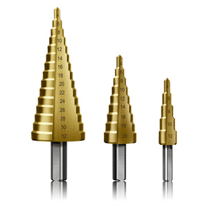 FRESA CONICA A GRADINI HSS IN SET 3 pezzi  - UNIKO