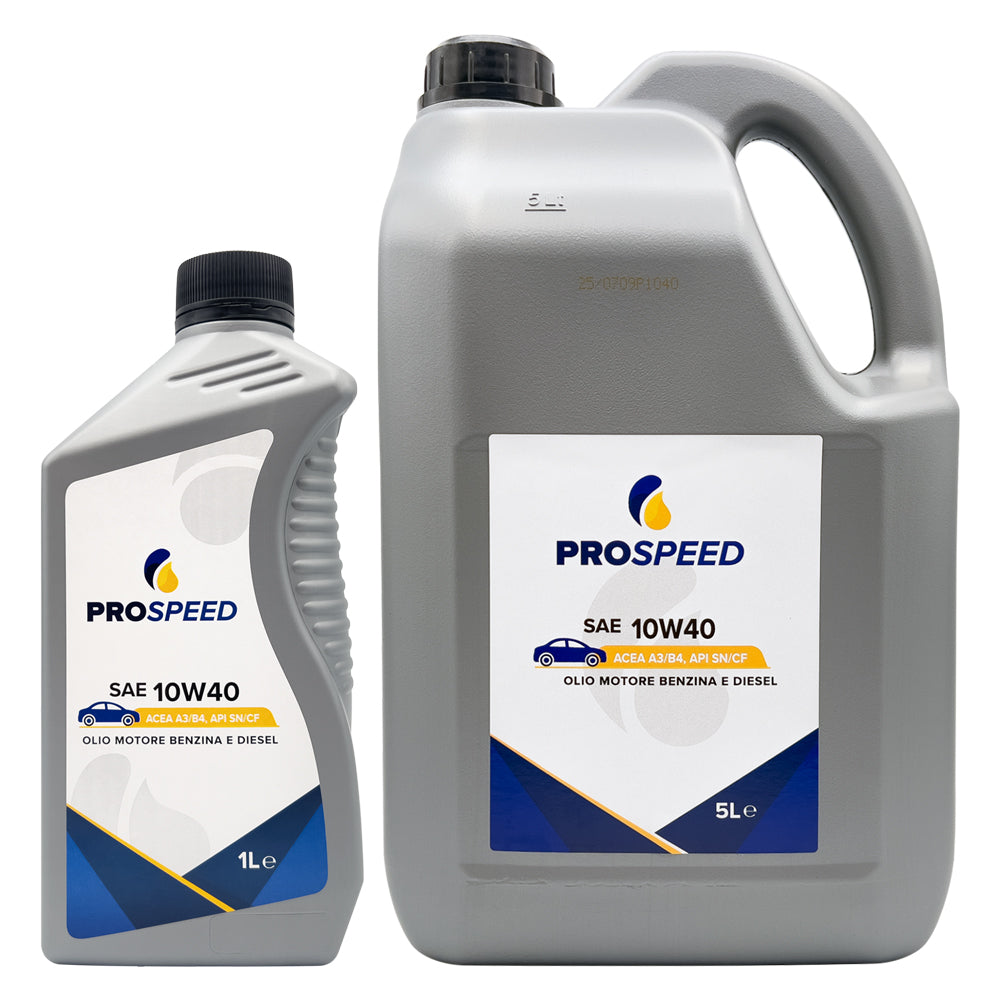 OLIO MOTORE PER AUTOVETTURE SAE 10W40 - lt. 5- 4 pezzi  - PROSPEED