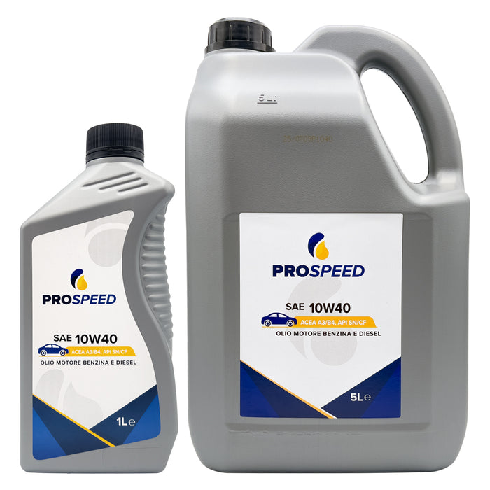 OLIO MOTORE PER AUTOVETTURE SAE 10W40 - lt. 5- 4 pezzi  - PROSPEED