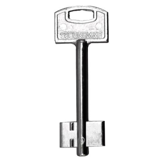 CHIAVE DOPPIA MAPPA NICHELATA mappa mm 11,4 x 20,5  - SECUREMME