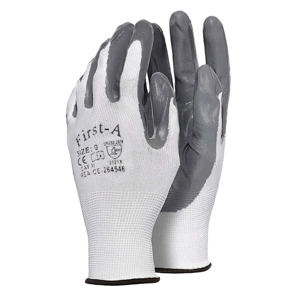 GUANTI IN POLIESTERE/NITRILE Tg. 7 (S)- 12 coppia  - Senza Marca