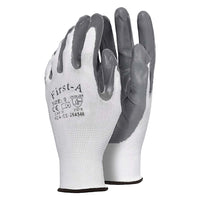 GUANTI IN POLIESTERE/NITRILE Tg. 8 (M)- 12 coppia  - Senza Marca