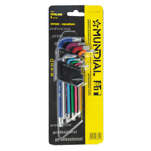 CHIAVI TORX LUNGHE IN SERIE (T10-T50) 9 pezzi  - MUNDIAL