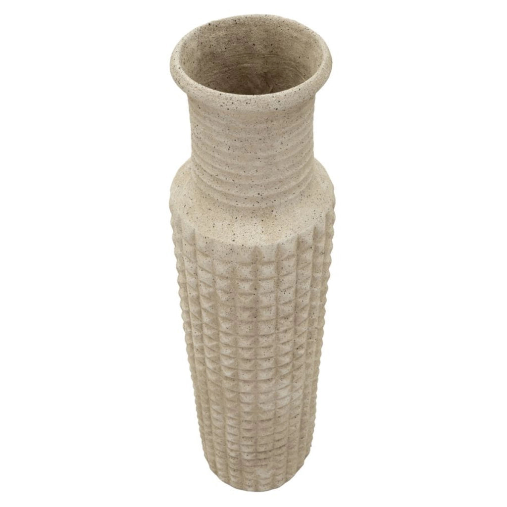 Vaso Decorativo VKH1035, Beige, Poliresina, 28x28x110 cm