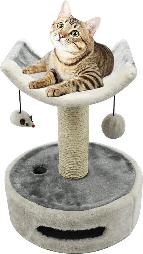 Torrone per gatti / paletta per granchio - mobile per gatti con centro di attività, stabile e sicuro, torre per gatti con amaca e grazioso rifugio per gatti