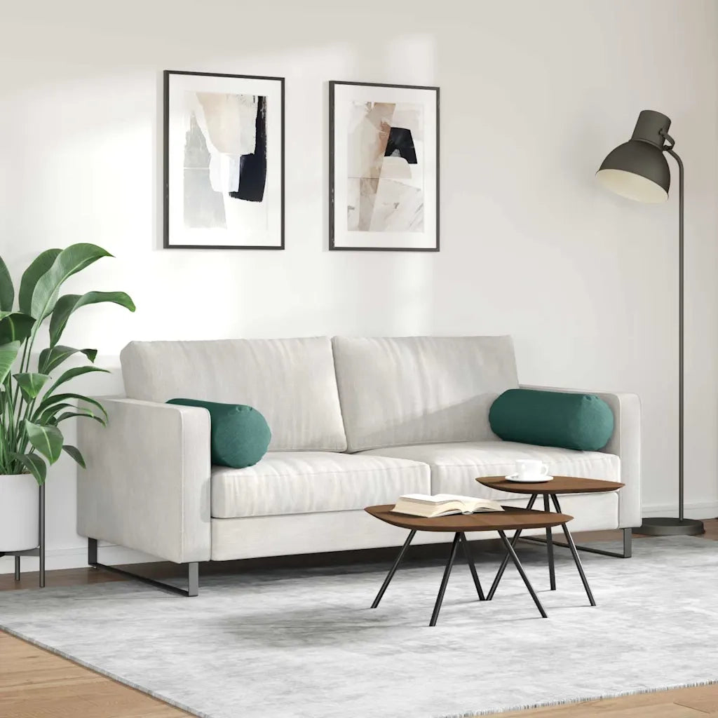 Cuscini a rullo 2 pcs Verde Scuro Ø 25 x 70 cm Tessuto