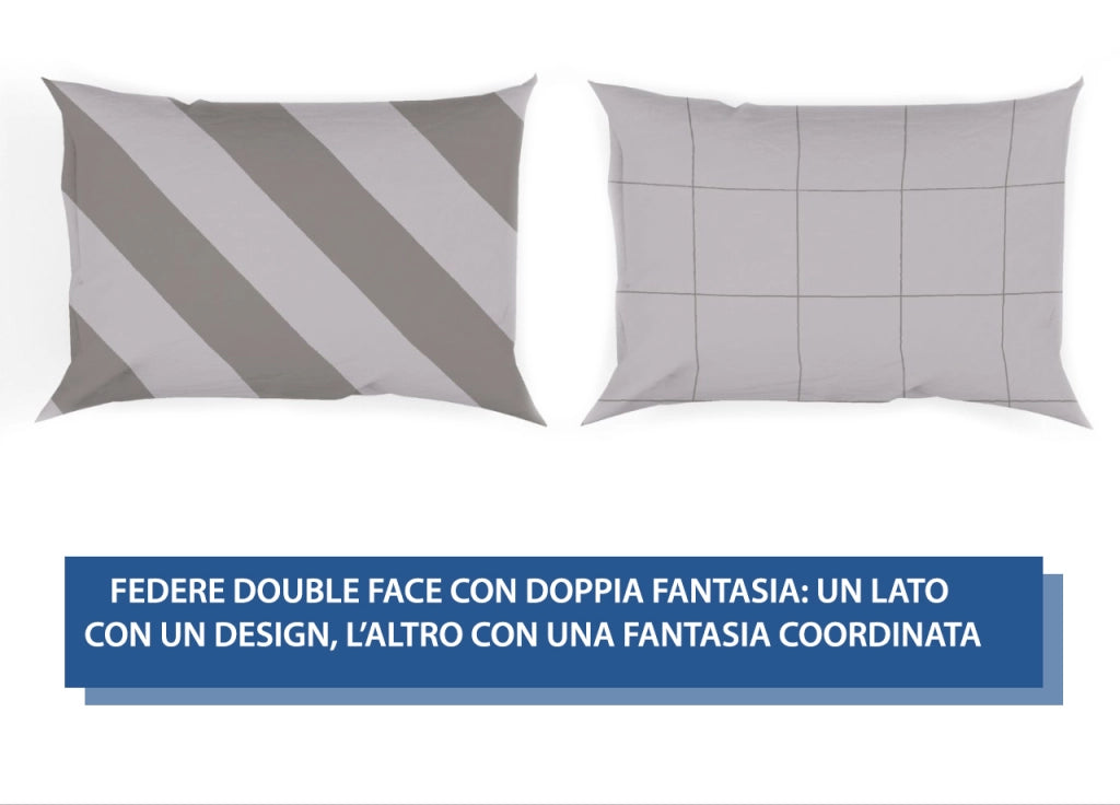 Completo Lenzuola Letto In 100% Cotone Made Italy Disegno Elite - Maxi - Beige