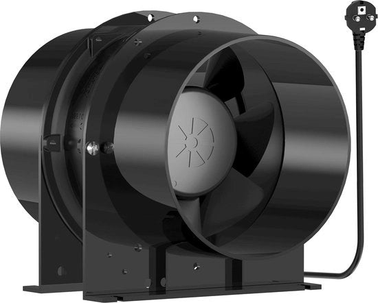 Ventilatore per bagno ventilatore a canale 150 mm silenzioso 323 m³/h - ventilatore a canale efficiente in termini di energia - per cucina garage tenda di coltivazione