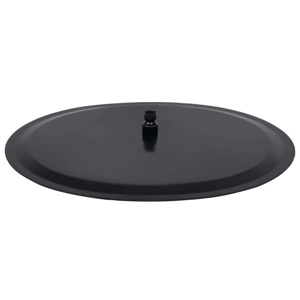 Soffione doccia a pioggia soffione doccia a spruzzo doccetta accessorio da bagno acciaio inox 50 cm rotondo nero 02_0002076