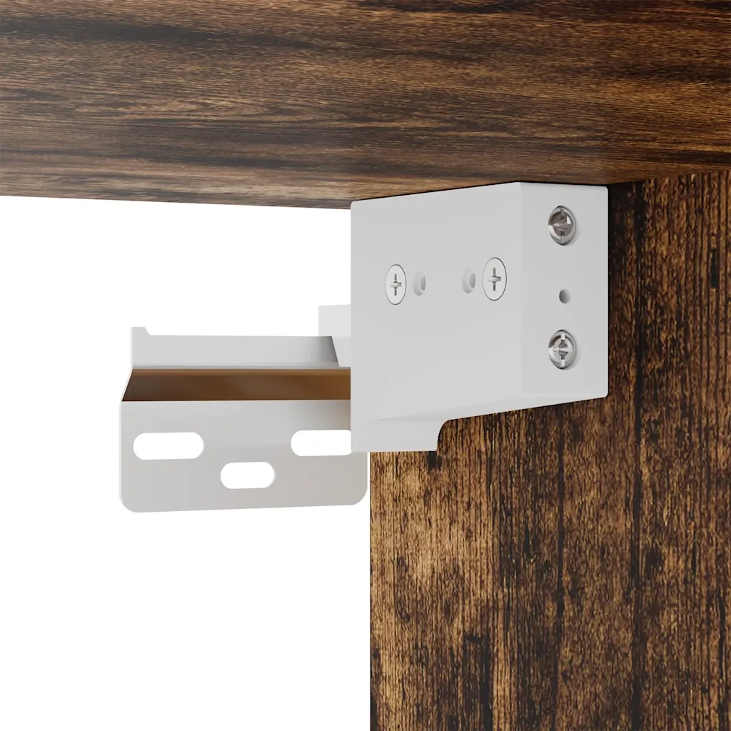 vidaXL Pensile da Bagno con Specchio Rovere Fumo 60x21x60 cm