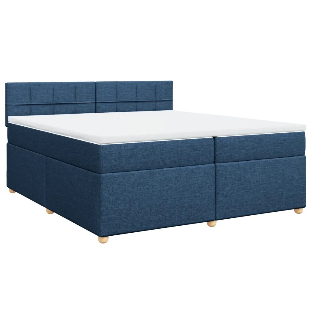 Giroletto a Molle con Materasso Blu 200x200 cm in Tessuto 3286793