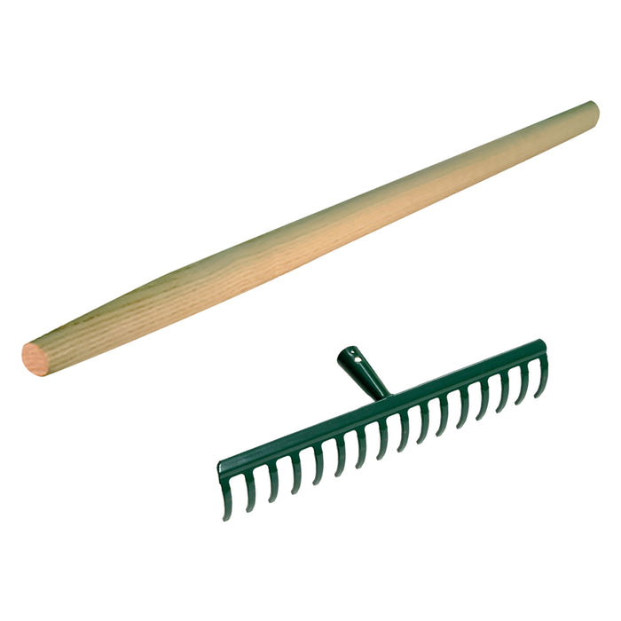 RASTRELLO 16 denti cm 43 - con manico cm. 160  - LIF