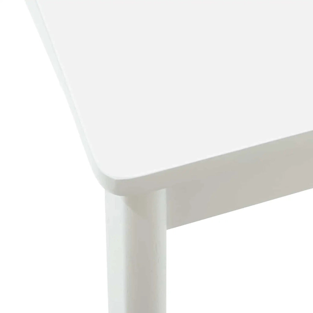 Sedia da pranzo 2 pcs Bianco Legno di gomma massiccio