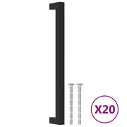 Maniglie per Mobili 20 pz Nere 224 mm in Acciaio Inox CFW9644640