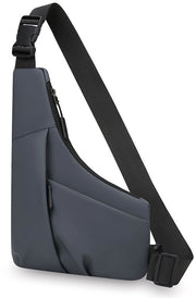 Borsa da spalla esterna per sport crossbody tasca a forma irregolare leggera e unica spalla tasca a forma triangolare, grigia