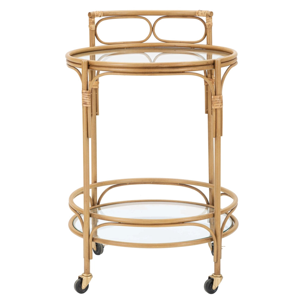Dalosa, Carrello 2 Ripiani, 51x51x74h cm Marrone