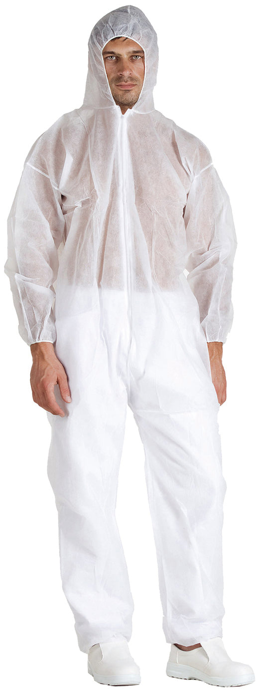 TUTA MONOUSO IN POLIPROPILENE Col. Bianco Mis. L