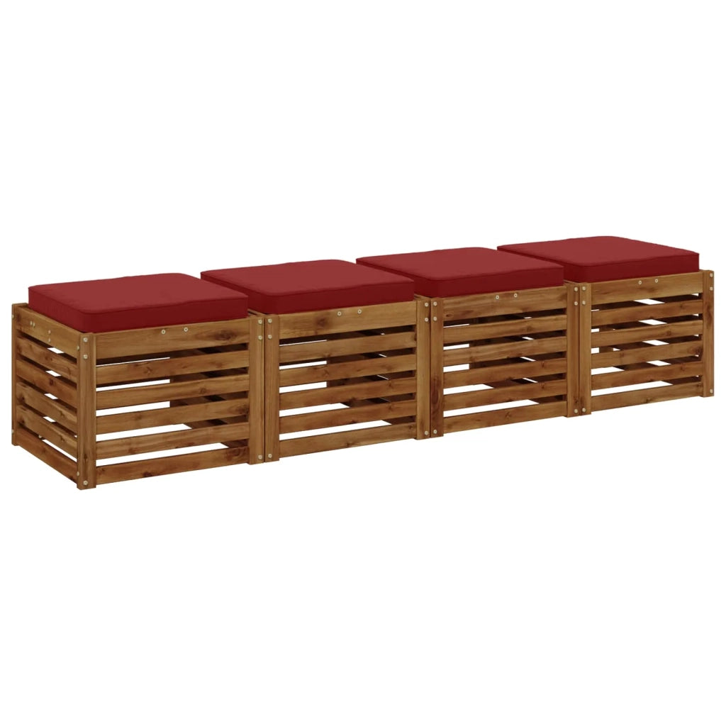Cuscini per Sedia in 4 Pezzi VUGHT 4 pcs 100% Poliestere 946295