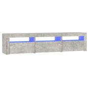 Mobile Porta TV con Luci LED-Credenza TV Grigio Cemento 180x35x40 cm