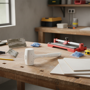 Kit 3 martelli battipiastrelle in gomma antirimbalzo per posa 500 gr.