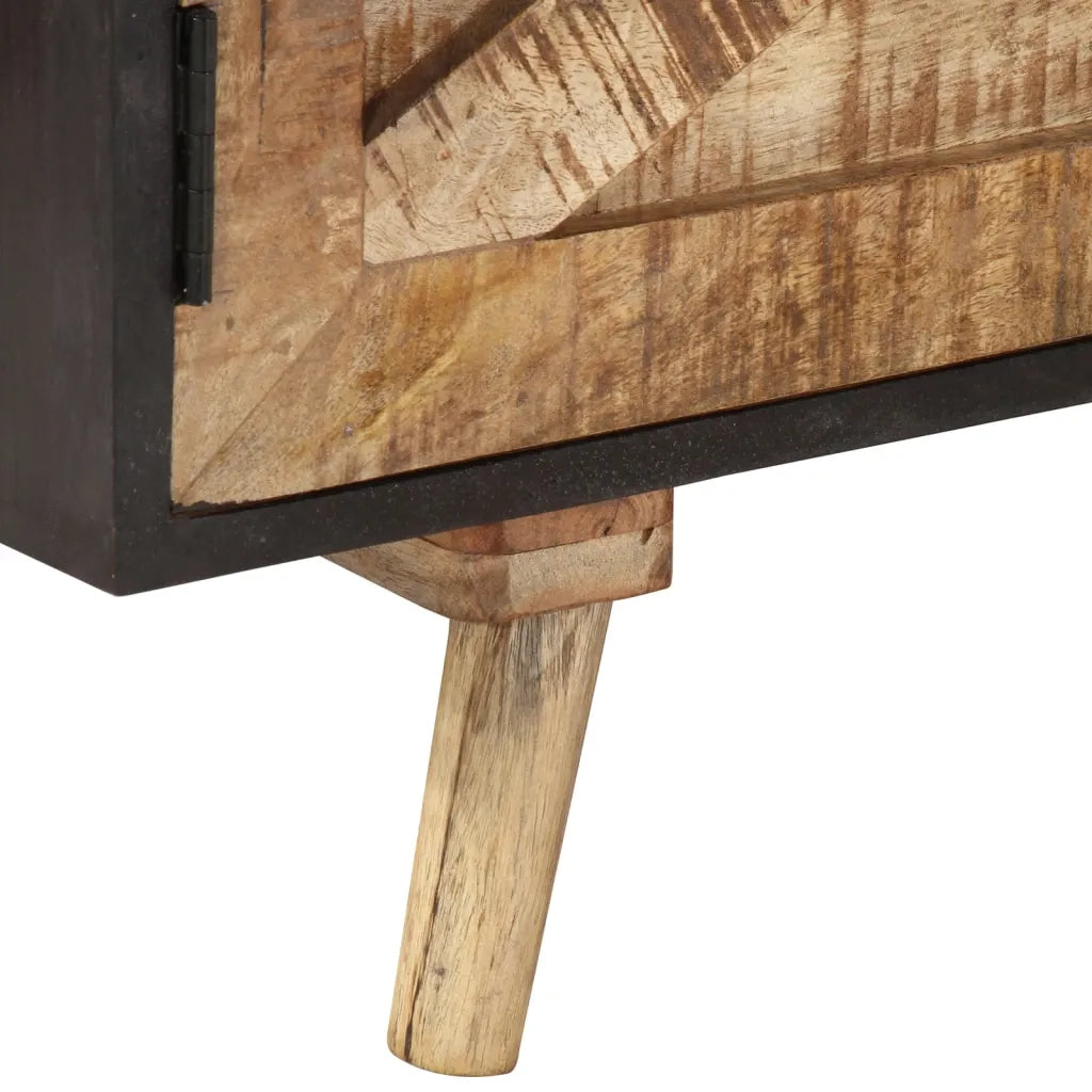 Mobile TV-Credenza per TV 140x30x46cm Legno di Mango Grezzo e Massello d'Acacia