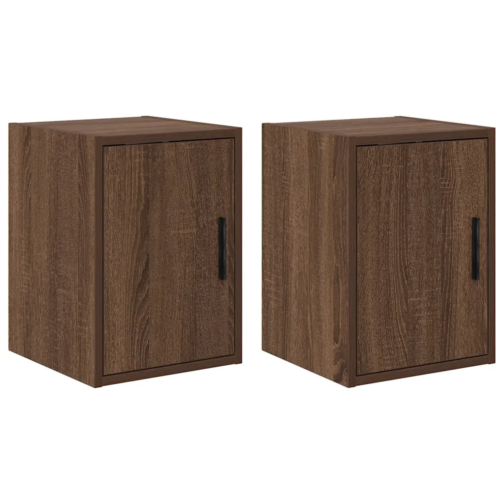 Pensili per Garage 2 pz Rovere Marrone in Legno Multistrato 860620