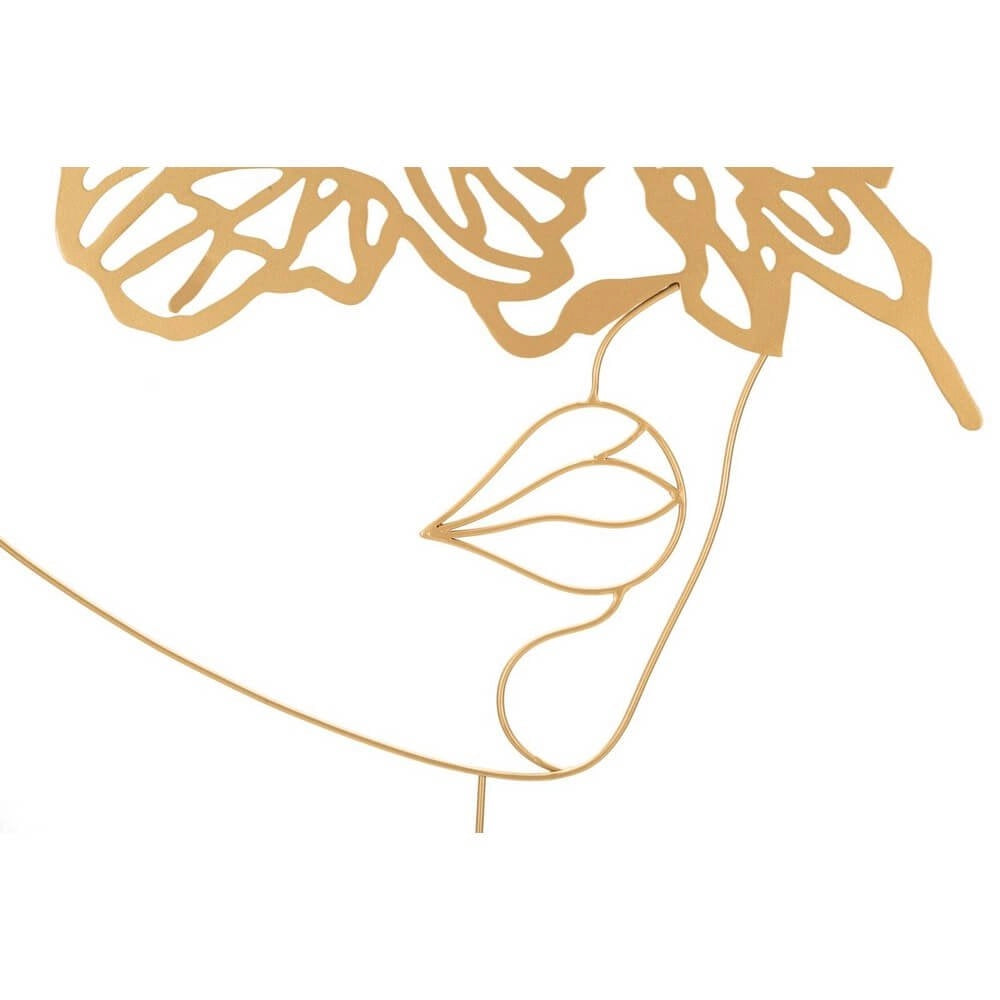Decorazione Parete Ferro Volto d'Oro cm 60X80 - GOLD FACE