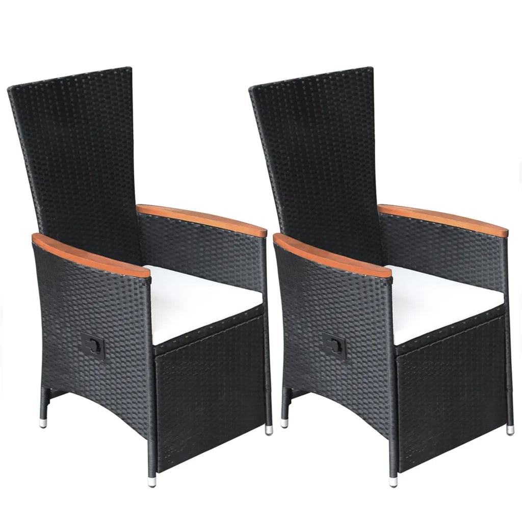 Set Mobili da Pranzo per Giardino 5 pz Nero cod mxl 46027