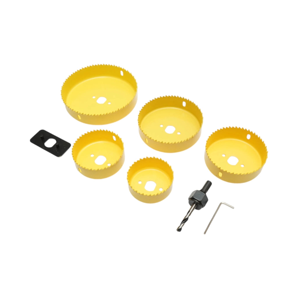 Set di 5 punte circolari da 64-127 mm per cartongesso, legno, PVC 8 pezzi Crownman