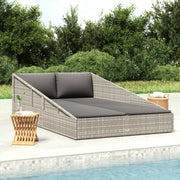 Lettino da Giardino Grigio 110x200 cm in Polyrattan 45777