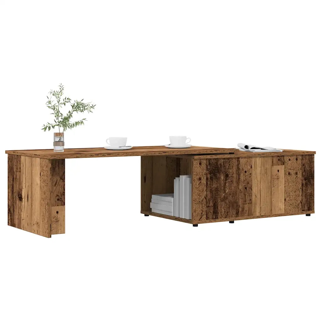 Tavolino da Salotto-Tavolino da soggiorno-Tavolo Legno Vecchio 150x50x35 cm Truciolato