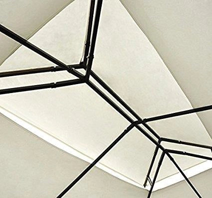TELO TRASPIRANTE PER GAZEBO CON DOPPIO TETTO 3 X 3 MT IN COLORE CREMA
