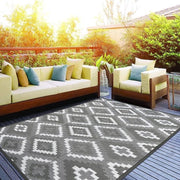 Tappeto per giardino per esterni, 120 x 180 cm, impermeabile, leggero tessuto di plastica, reversibile, piatto tessuto, tappeto per terrazza RV, tappeti da campeggio riciclati per giardino, spiaggia.