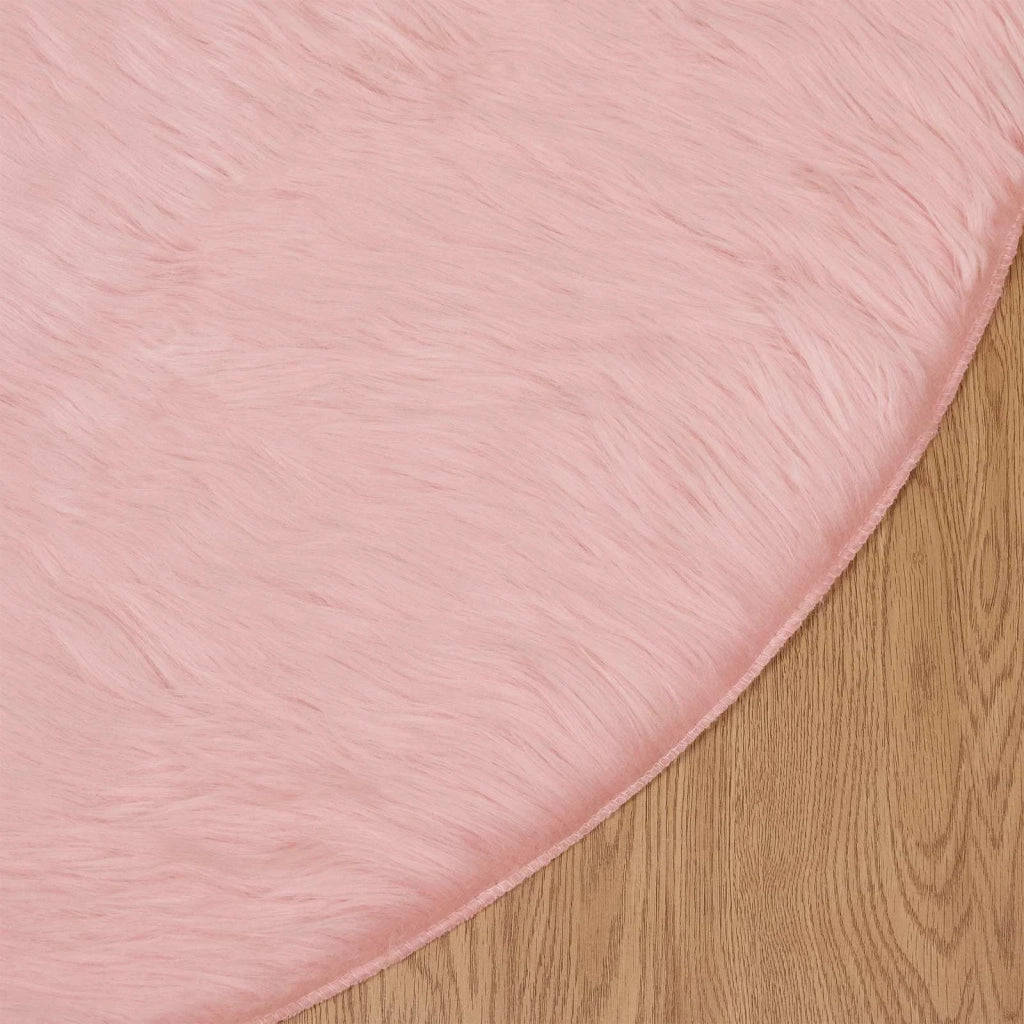 Tappeto in finta TAFALLA Rosa Ø 120 cm Poliestere 42021559