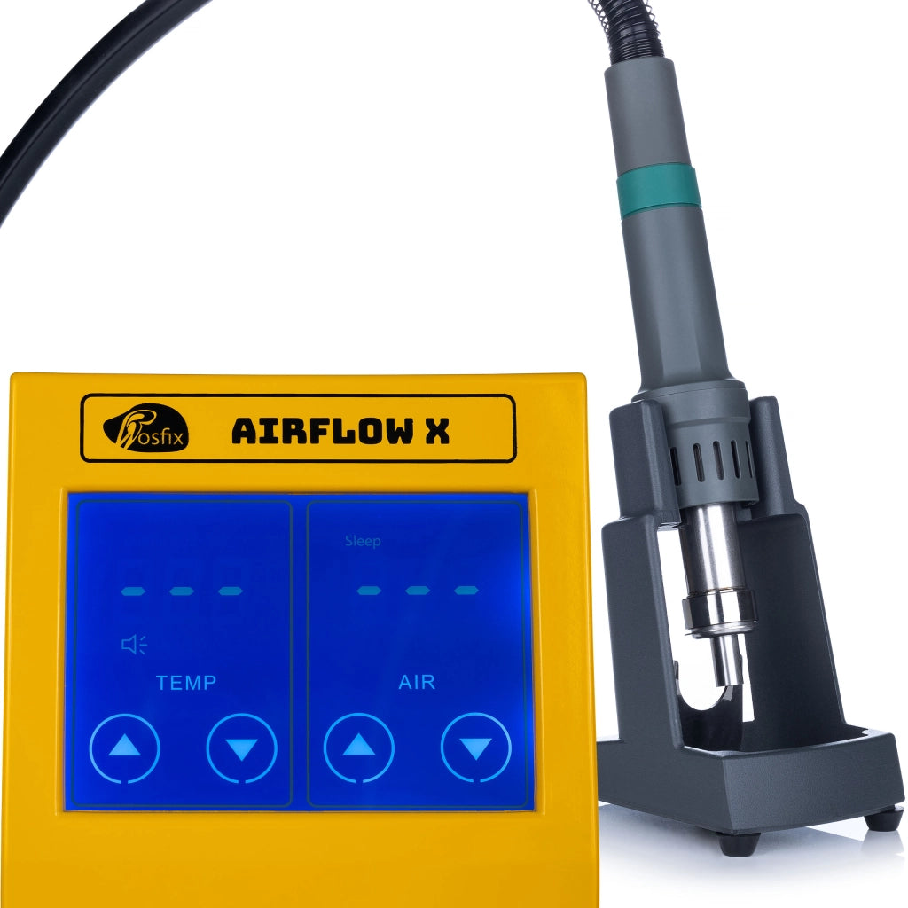 Stazione Saldante SMD Hot Air AirFlow X Rosfix 861DW – 1300W, LCD Touch, 3 Canali, Motore Brushless, Auto Sleep